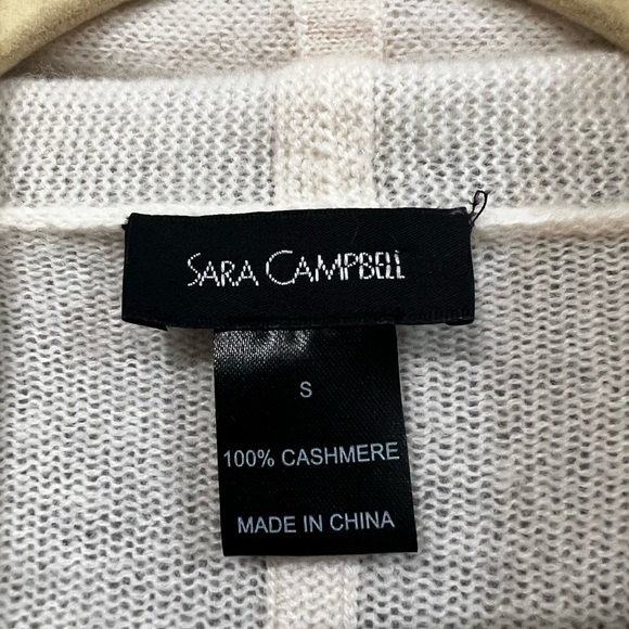 Sara Campbell Cream Open-Front Cardigan 100% cashmere - Picture 4 of 6